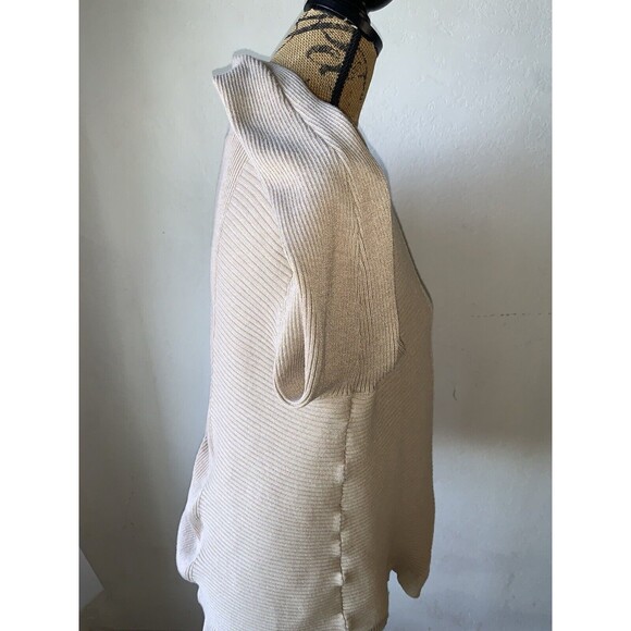 Liz Claiborne Beige Open Front Knit Cardigan Sweater Size LARGE - Picture 8 of 13